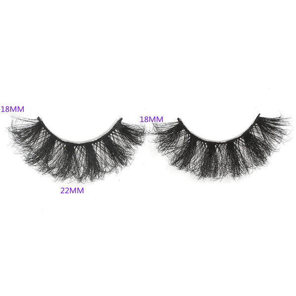 False Eyelashes Dramatic 3D Faux Mink Lashes 22MM False Lashes Pack Long Luxurious Volume Soft Strip Fake Eye Lashes 8 Pairs Multipack